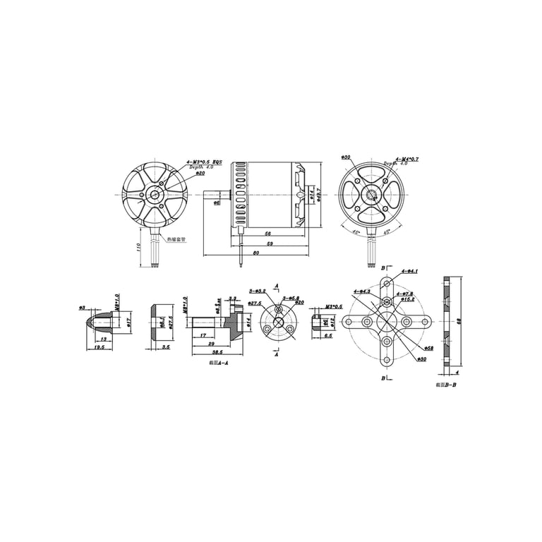 Двигун для дрона SunnySky X4120 V3 650KV (X4120-650KV) - фото 6
