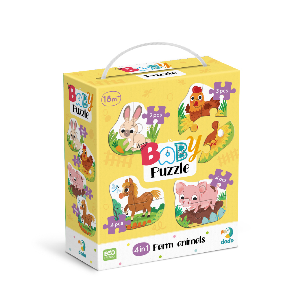Пазл DoDo 4 в 1 Baby puzzle. Сільські тварини (300686)