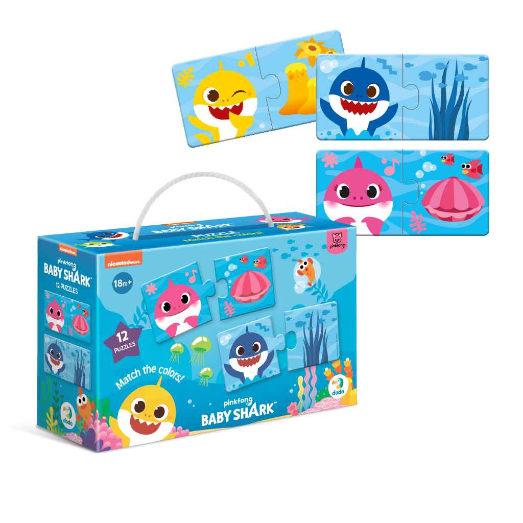 Пазл DoDo Дуо Baby Shark. З'єднай кольори (200586) - фото 2 Пазл DoDo Дуо Baby Shark. З'єднай кольори (200586) - фото 2