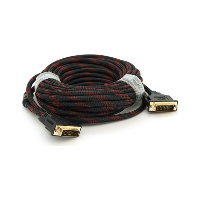 Кабель мультимедійний DVI M to DVI M 10.0m 24+1pin black/red Merlion (YT-DVI(M)/(M)NY/RD-10m) - фото 2