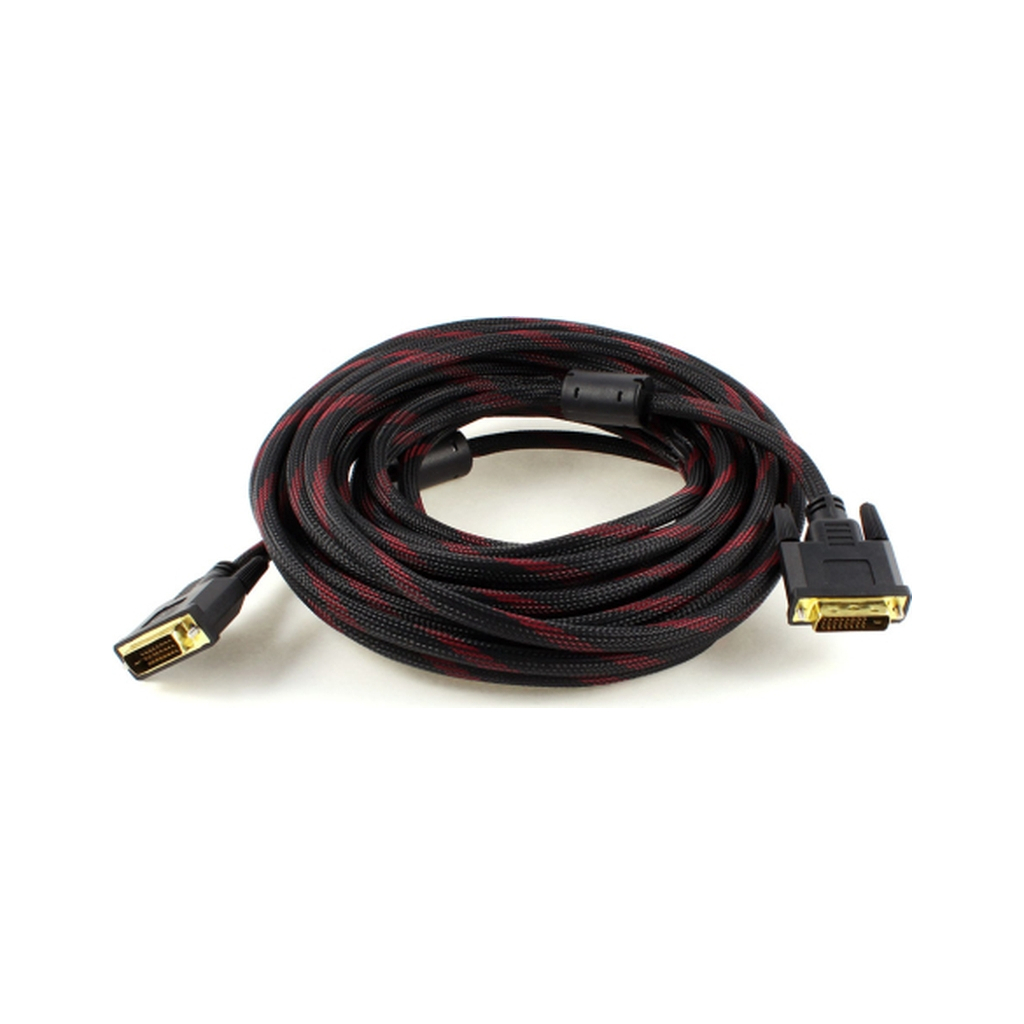 Кабель мультимедійний DVI M to DVI M 5.0m 24+1pin black/red Merlion (YT-DVI(M)/(M)NY/RD-5.0m) Кабель мультимедійний DVI M to DVI M 5.0m 24+1pin black/red Merlion (YT-DVI(M)/(M)NY/RD-5.0m)