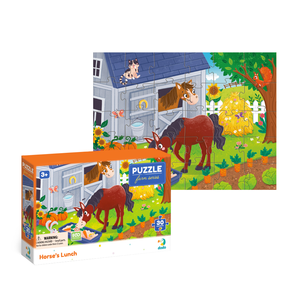 Пазл DoDo Обід для коника, 30 елементів (300684) - фото 2 Пазл DoDo Обід для коника, 30 елементів (300684) - фото 2