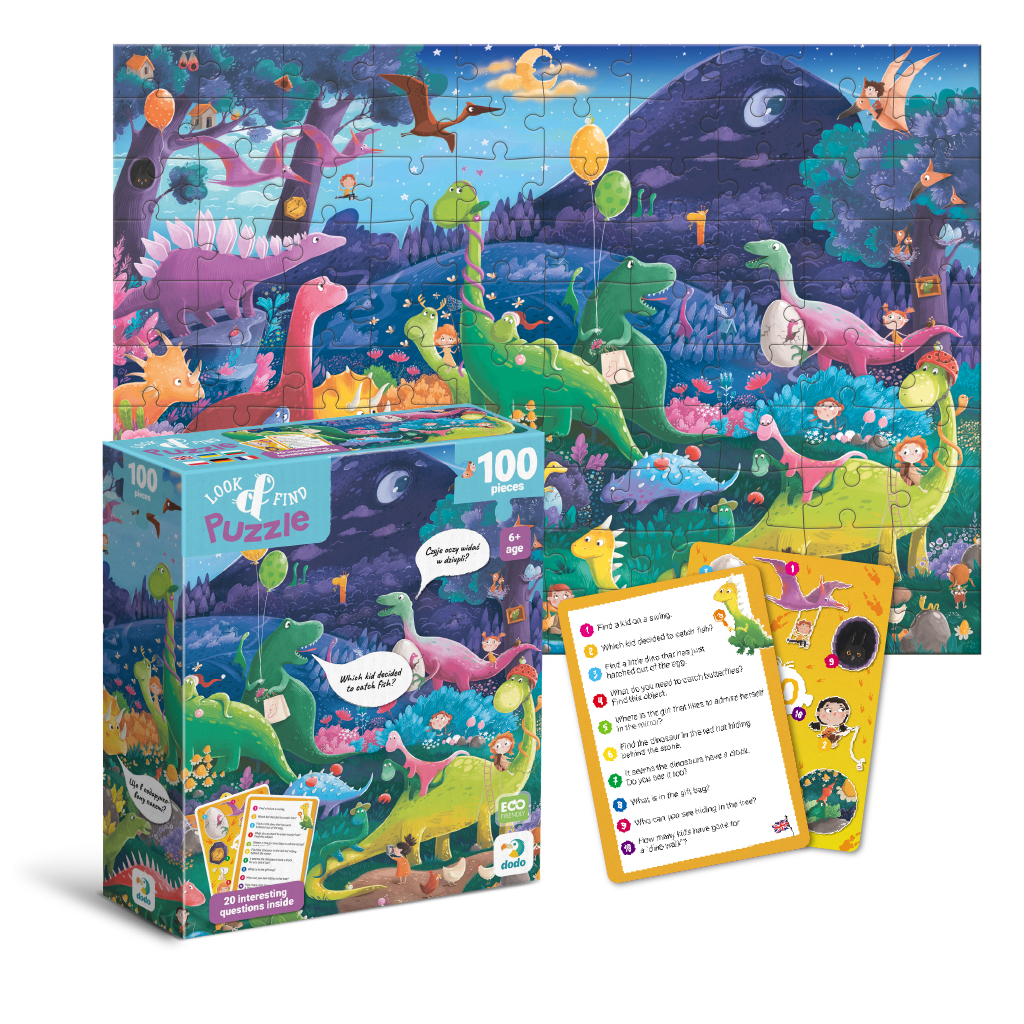 Пазл DoDo Шукай та знаходь Країна динозаврів, 100 елементів (300669) - фото 2 Пазл DoDo Шукай та знаходь Країна динозаврів, 100 елементів (300669) - фото 2