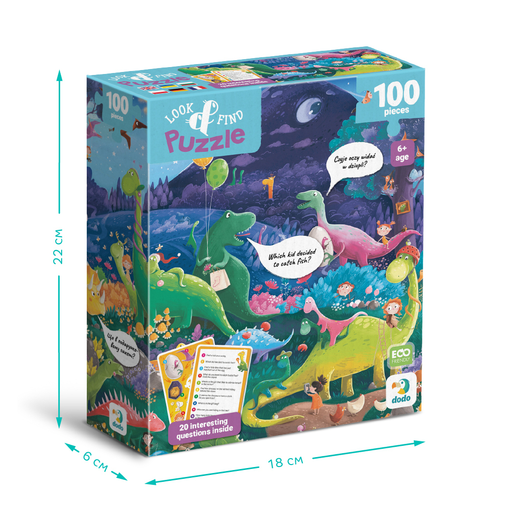Пазл DoDo Шукай та знаходь Країна динозаврів, 100 елементів (300669) - фото 6 Пазл DoDo Шукай та знаходь Країна динозаврів, 100 елементів (300669) - фото 6