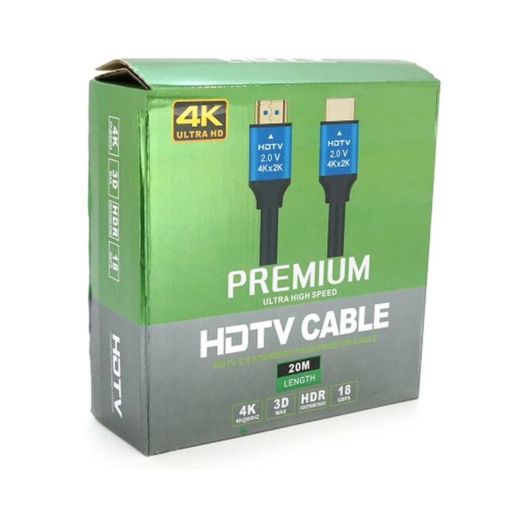 Кабель мультимедійний HDMI M to HDMI M 20.0m V2.0 4Kx2K black Merlion (YT-HDMI(M)/(M)4KV2.0-20m/19122) - фото 3
