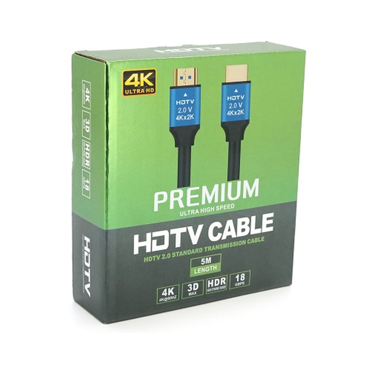 Кабель мультимедійний HDMI M to HDMI M 5.0m V2.0 4Kx2K black Merlion (YT-HDMI(M)/(M)4KV2.0-5.0m/19119) - фото 2