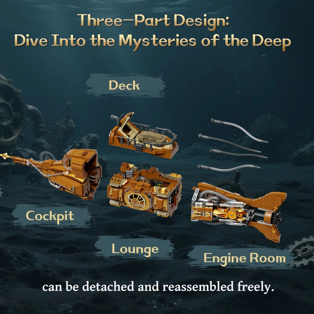 Конструктор Pantasy Steampunk- Наутілус (85029) - фото 4 Конструктор Pantasy Steampunk- Наутілус (85029) - фото 4