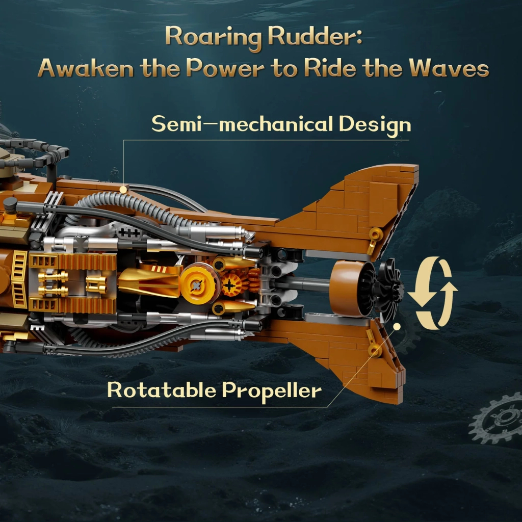 Конструктор Pantasy Steampunk- Наутілус (85029) - фото 5 Конструктор Pantasy Steampunk- Наутілус (85029) - фото 5