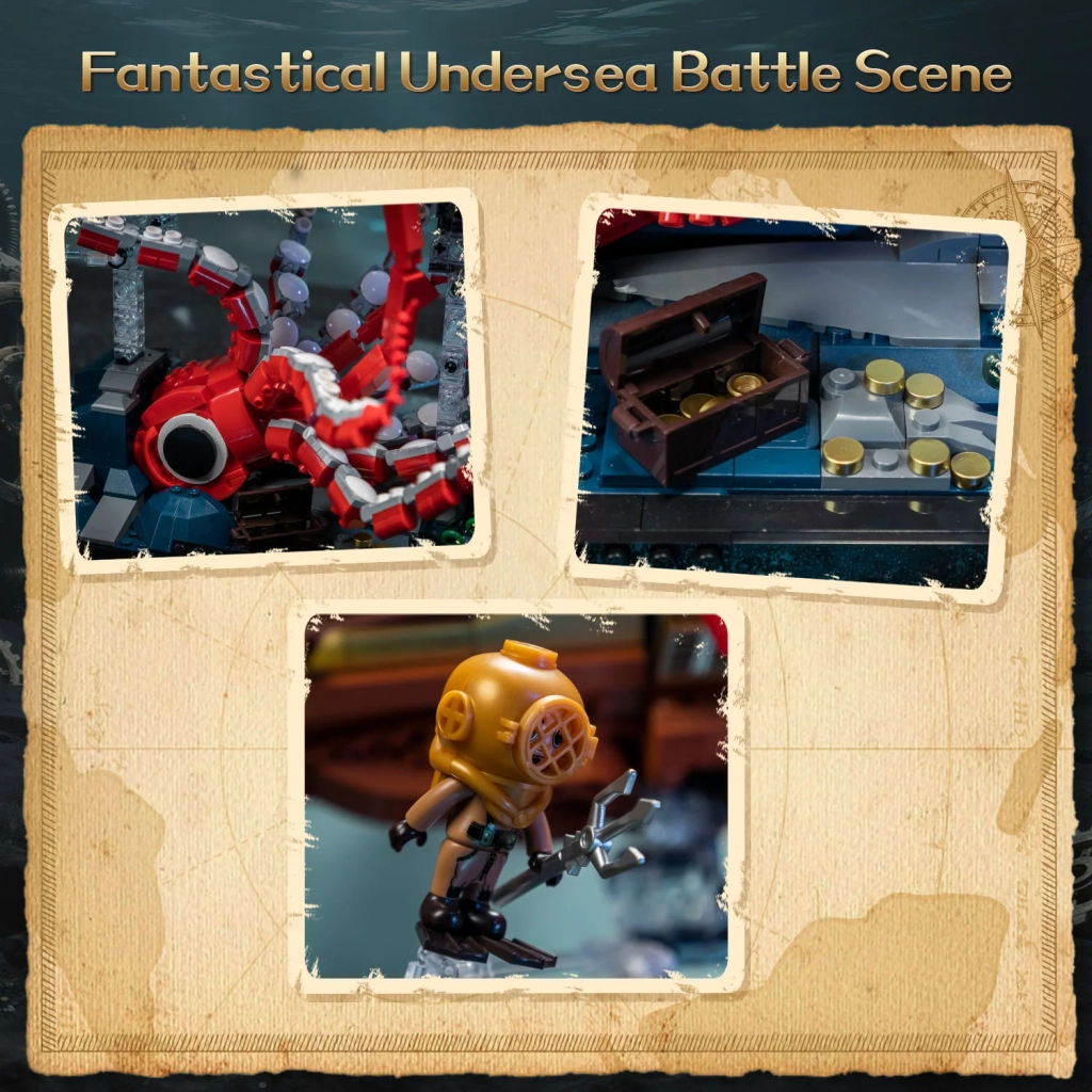 Конструктор Pantasy Steampunk- Наутілус (85029) - фото 6 Конструктор Pantasy Steampunk- Наутілус (85029) - фото 6