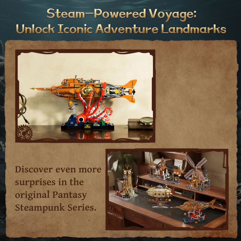 Конструктор Pantasy Steampunk- Наутілус (85029) - фото 7 Конструктор Pantasy Steampunk- Наутілус (85029) - фото 7