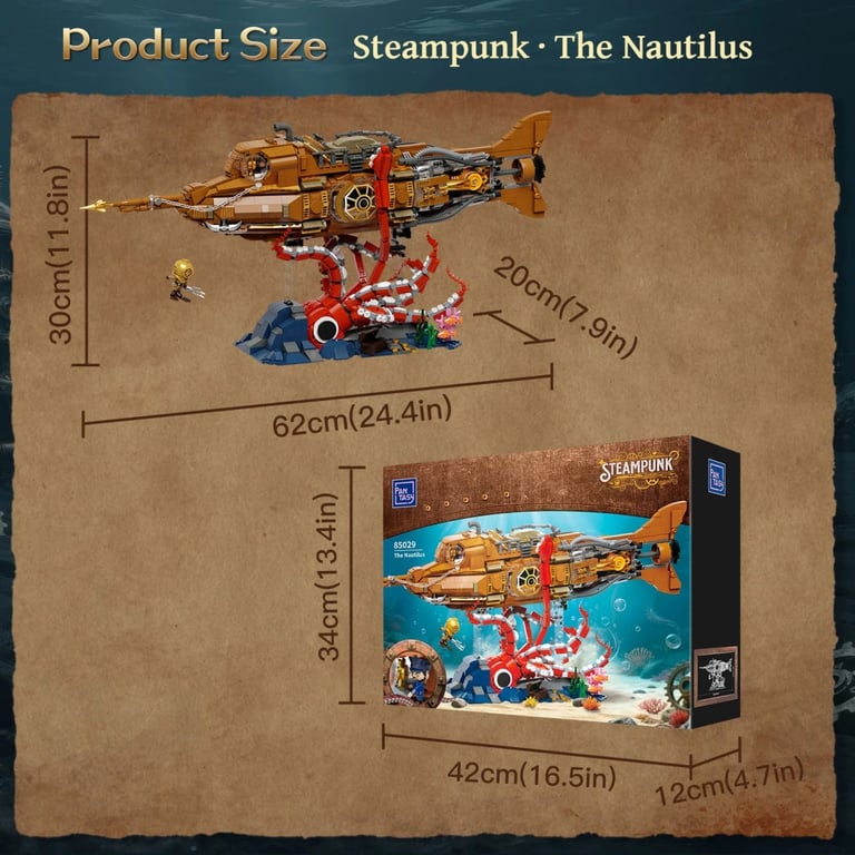 Конструктор Pantasy Steampunk- Наутілус (85029) - фото 8