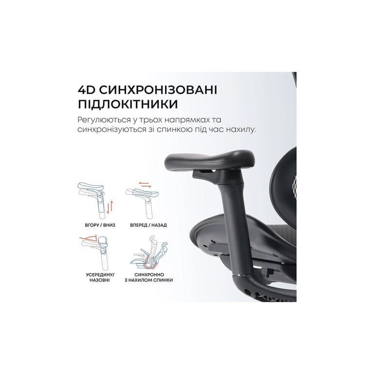 Офісне крісло Sihoo DORO C300L Mesh Black (DORO-C300L-A3-101) - фото 12