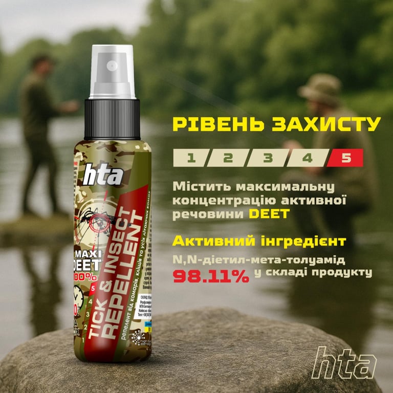 Спрей від комах HTA Maxi Deet 100% 100 мл (4820159543953) - фото 4