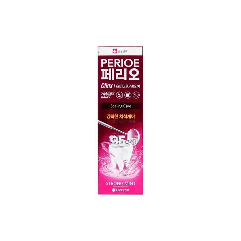 Зубна паста LG Perioe Clinx Cooling Strong Mint Toothpaste 120 г (8801051072846) - фото 3
