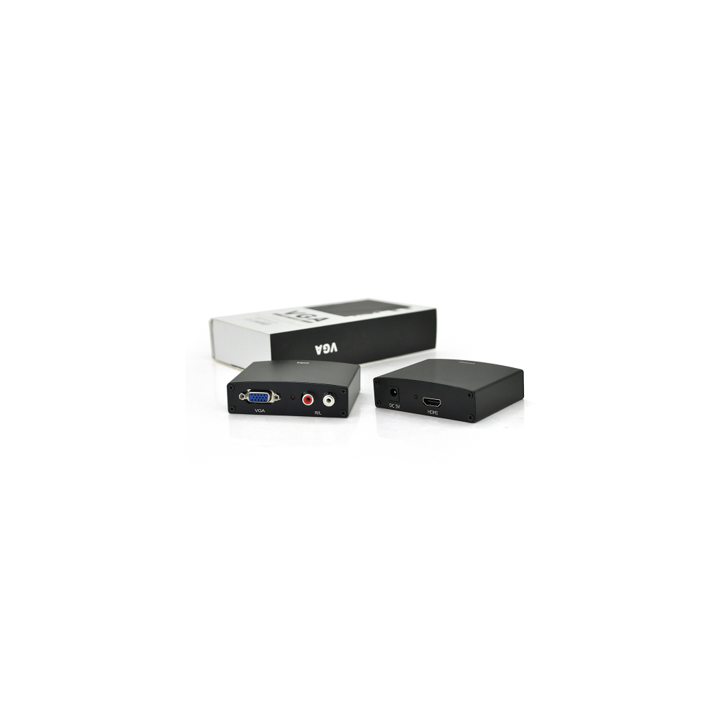 Конвертор VGA to HDMI+ Audio active black Voltronic (YT-AC-HDMI(in)/VGA(out)-B/14898) - фото 1