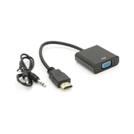 Перехідник HDMI M to VGA F + Audio 0.1m 4K/2K black Voltronic (YT-C-HDMI(M)/VGA(F)+AUX-B) - фото 1
