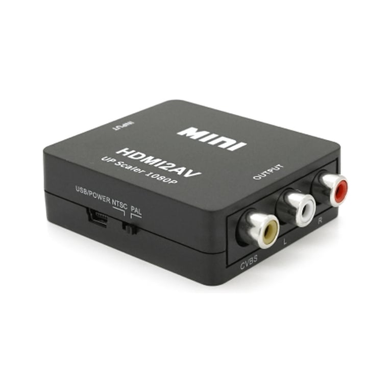 Перехідник HDMI F to 3xRCA F AV 720P/1080P black Voltronic (YT-CM-HDMI/AV-B) - фото 1