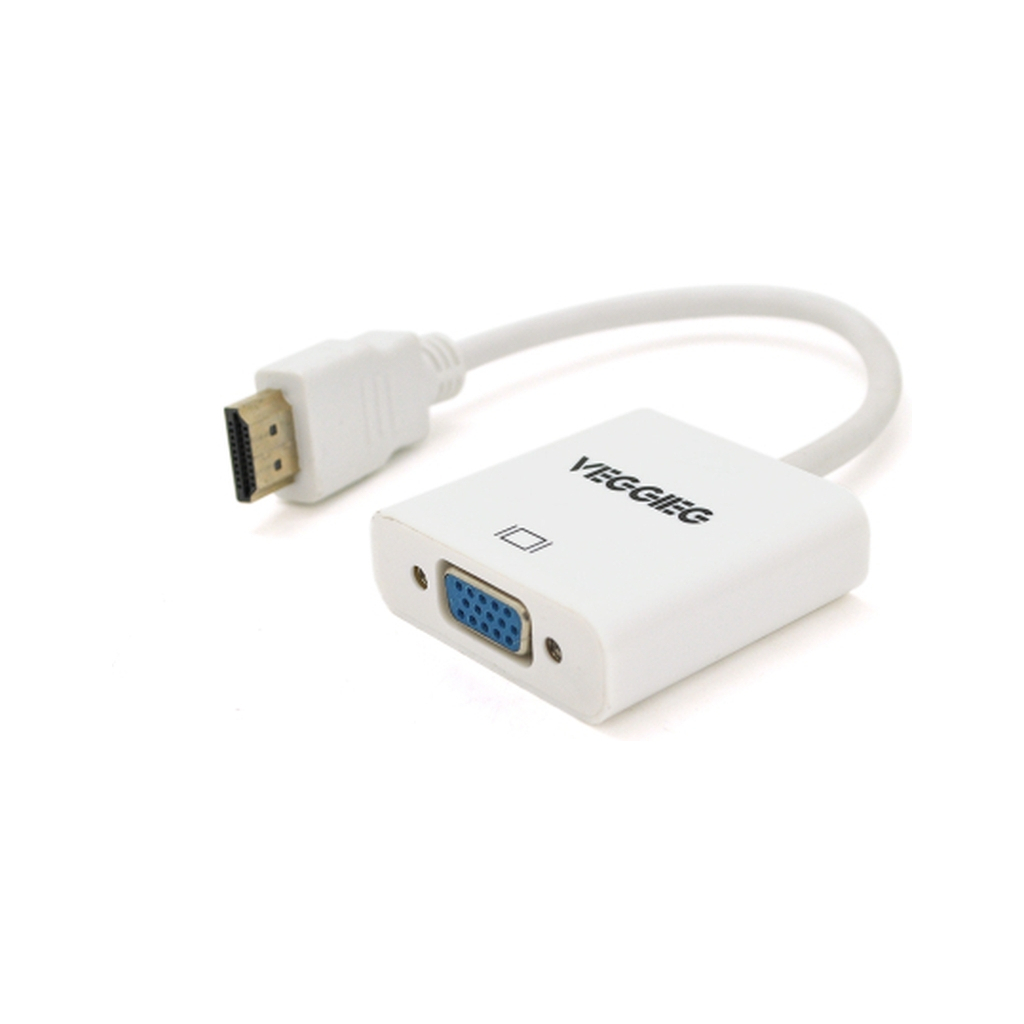 Перехідник HDMI M to VGA F 0.25m white VEGGIEG (YT-C-H-V1W) Перехідник HDMI M to VGA F 0.25m white VEGGIEG (YT-C-H-V1W)