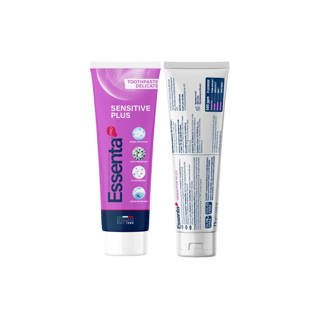 Зубна паста Essenta Pro Sensitive Plus 75 мл (8031447500084) - фото 2 Зубна паста Essenta Pro Sensitive Plus 75 мл (8031447500084) - фото 2