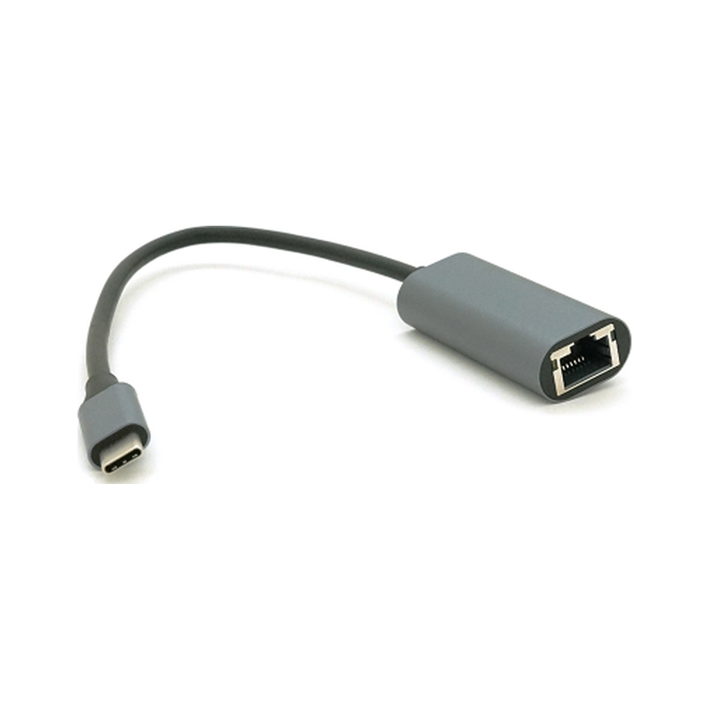 Перехідник USB-C to RJ45 0.18m 1000Mbps gray Voltronic (YT-Type-C(M)/RJ-45(F)-G/27033) Перехідник USB-C to RJ45 0.18m 1000Mbps gray Voltronic (YT-Type-C(M)/RJ-45(F)-G/27033)