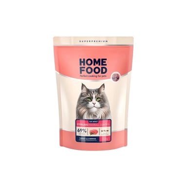 Сухий корм для кішок Home Food Hairball control For sterilised з індичкою та ягодами 1.6 кг (4820235020873) - фото 1