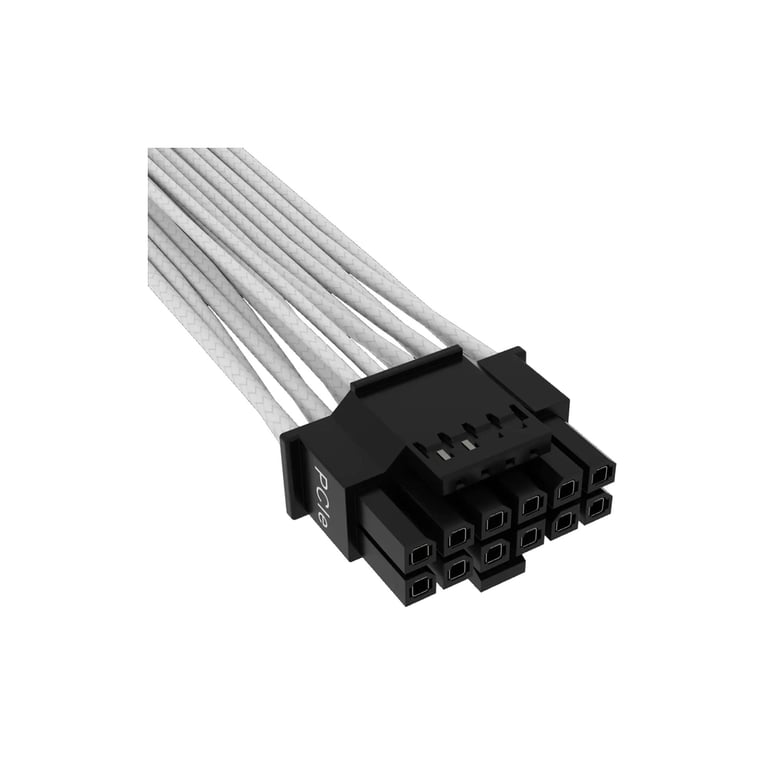 Кабель живлення video power 12+4pin PCIe Gen 5 12VHPWR 600W white Corsair (CP-8920332) - фото 3