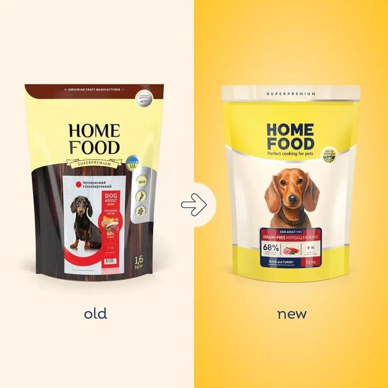 Сухий корм для собак Home Food ADULT MINI Grain-free hypoallergenic з качкою та індичкою 300 г (4820290090194) - фото 2