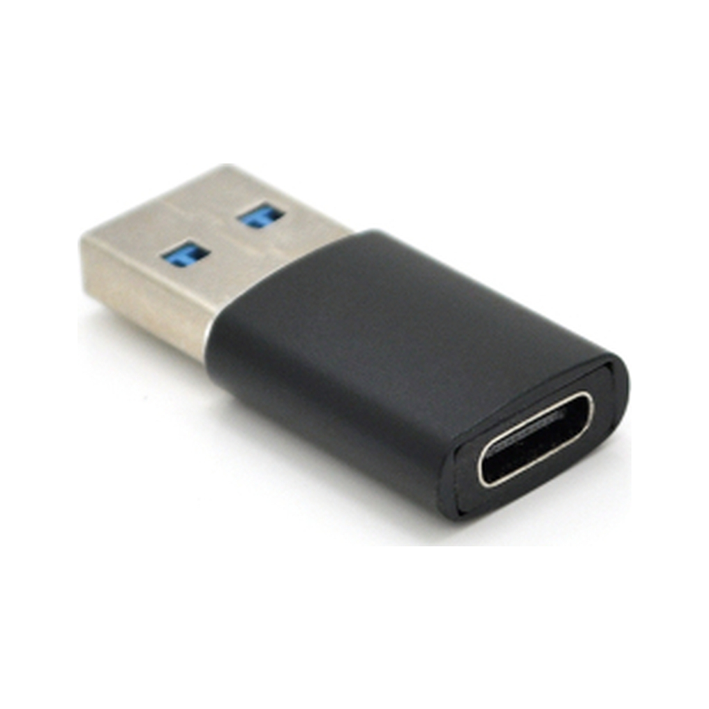 Перехідник USB 3.0 M to USB-C F black VEGGIEG (TC-106) - фото 1