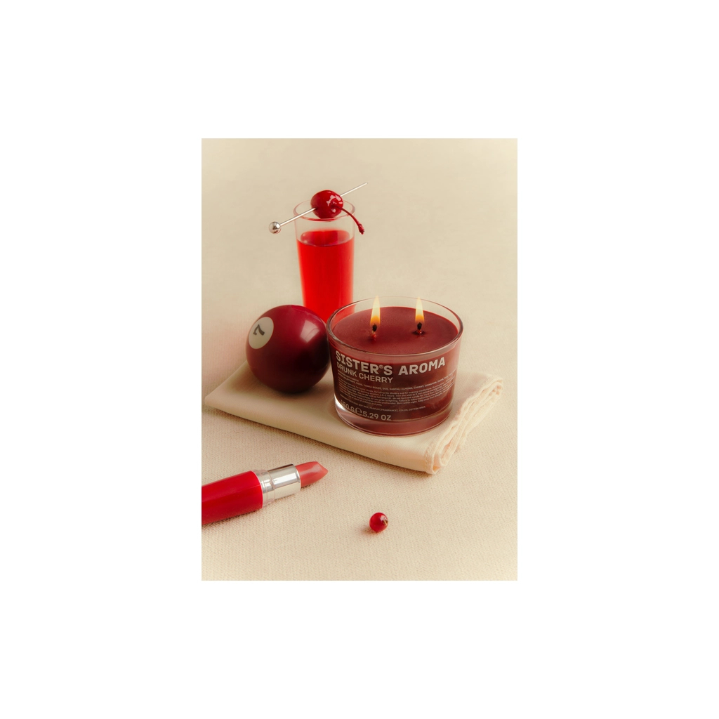 Ароматична свічка Sister's Aroma Drunk Cherry 150 г (4820227785452) - фото 3 Ароматична свічка Sister's Aroma Drunk Cherry 150 г (4820227785452) - фото 3
