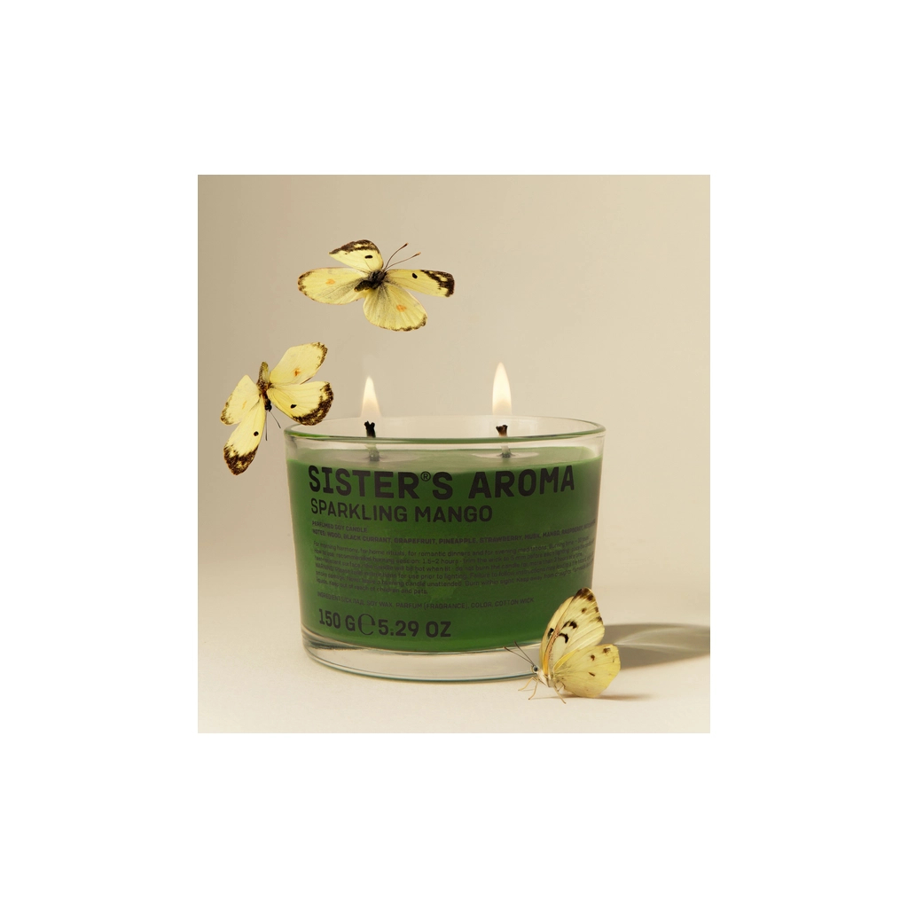 Ароматична свічка Sister's Aroma Sparkling Mango 150 г (4820227785421) - фото 2 Ароматична свічка Sister's Aroma Sparkling Mango 150 г (4820227785421) - фото 2