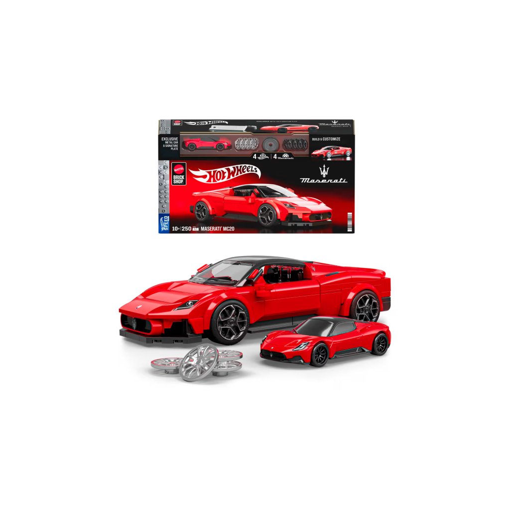Конструктор Mattel Brick Shop Hot Wheels Speed Maserati 250 деталей (JFR90)