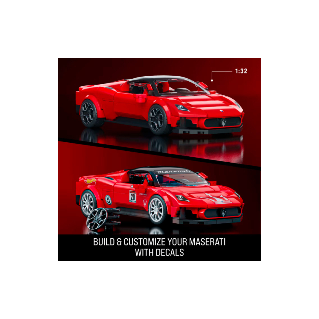 Конструктор Mattel Brick Shop Hot Wheels Speed Maserati 250 деталей (JFR90) - фото 2 Конструктор Mattel Brick Shop Hot Wheels Speed Maserati 250 деталей (JFR90) - фото 2