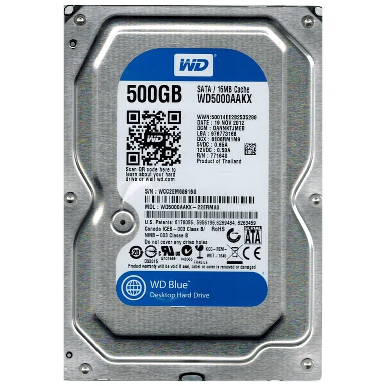 Жорсткий диск 3.5″ 500Gb WD (WD5000AAKX)