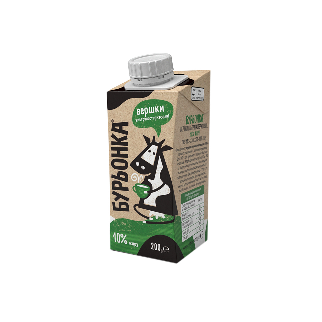 Вершки Бурьонка ультрапастеризовані 10% 200 г (br.82650) - фото 3 Вершки Бурьонка ультрапастеризовані 10% 200 г (br.82650) - фото 3