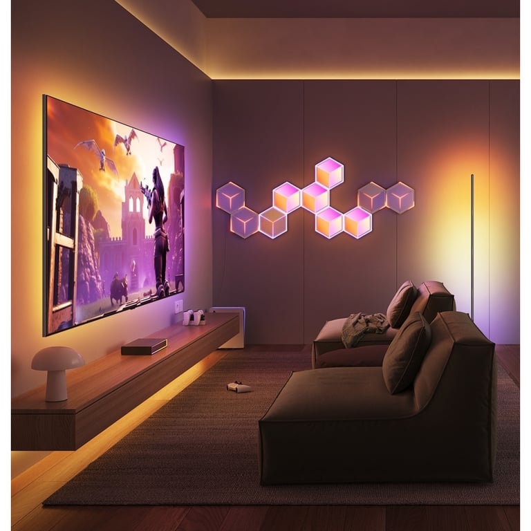 Світильник Govee H106A Glide Hexagon Light Panels Ultra Expansion Pack, 1pc, RGBIC, Wi-Fi/Bluetooth, Purple (H106A007-OF-EU) - фото 4