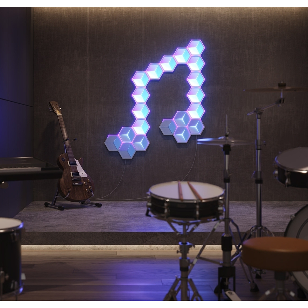 Світильник Govee H106A Glide Hexagon Light Panels Ultra Expansion Pack, 1pc, RGBIC, Wi-Fi/Bluetooth, Purple (H106A007-OF-EU) - фото 6 Світильник Govee H106A Glide Hexagon Light Panels Ultra Expansion Pack, 1pc, RGBIC, Wi-Fi/Bluetooth, Purple (H106A007-OF-EU) - фото 6