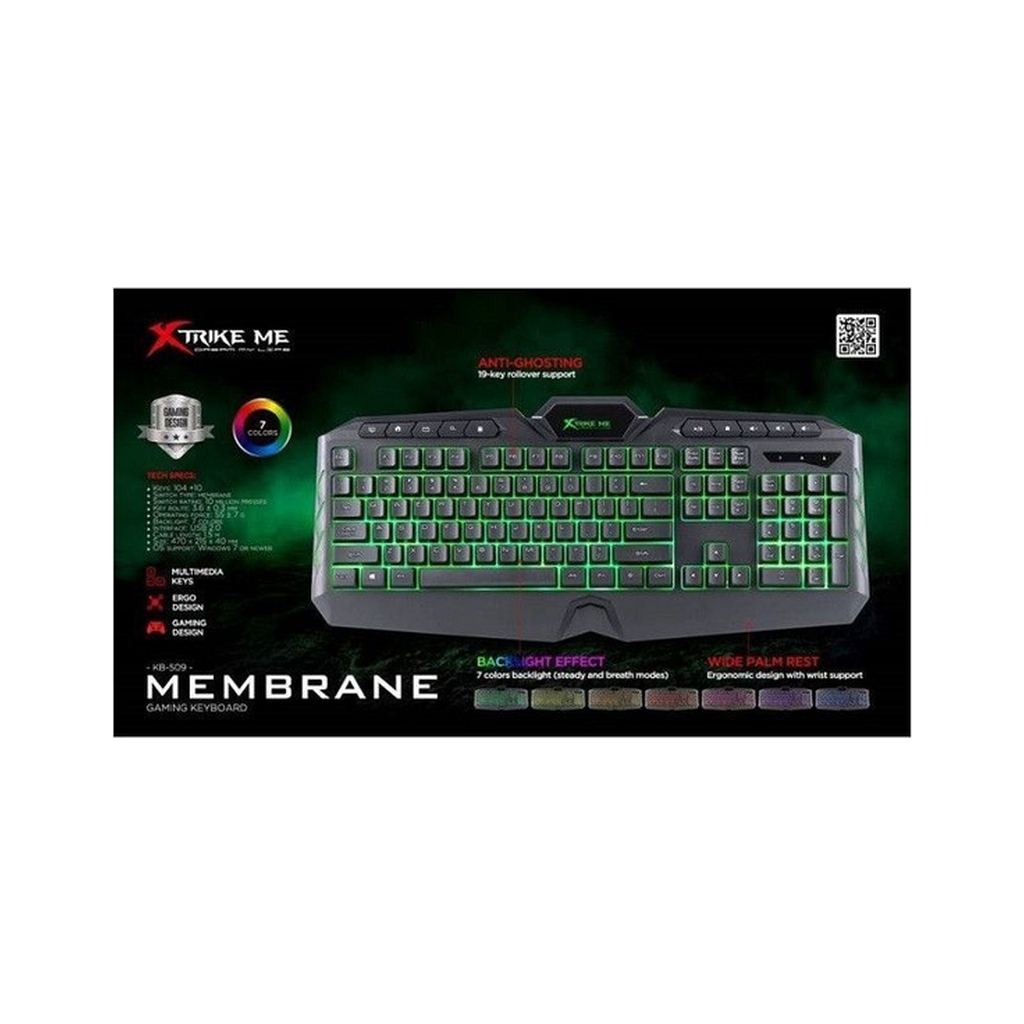 Клавіатура Xtrike ME KB-509 RGB Black (KB-509) - фото 7 Клавіатура Xtrike ME KB-509 RGB Black (KB-509) - фото 7