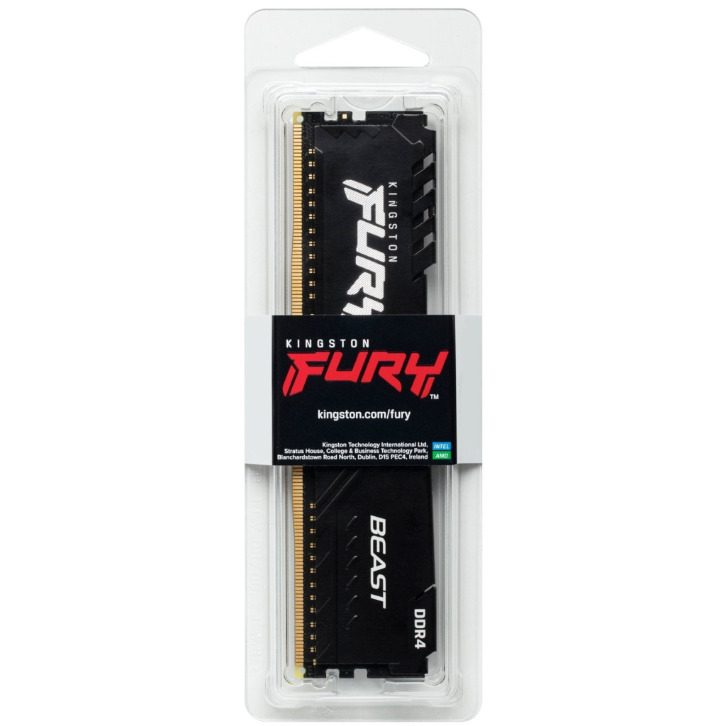 Модуль пам'яті для комп'ютера DDR4 16GB 3200 MHz Beast Black Kingston Fury (ex.HyperX) (KF432C16BB1/16WP) - фото 5 Модуль пам'яті для комп'ютера DDR4 16GB 3200 MHz Beast Black Kingston Fury (ex.HyperX) (KF432C16BB1/16WP) - фото 5