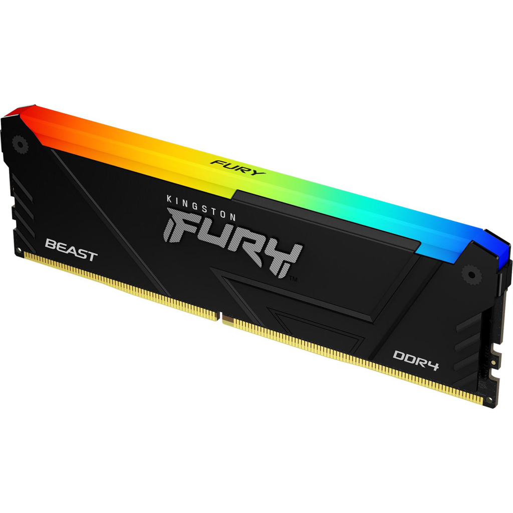 Модуль пам'яті для комп'ютера DDR4 16GB 3200 MHz Beast RGB Kingston Fury (ex.HyperX) (KF432C16BB12A/16WP) - фото 2 Модуль пам'яті для комп'ютера DDR4 16GB 3200 MHz Beast RGB Kingston Fury (ex.HyperX) (KF432C16BB12A/16WP) - фото 2