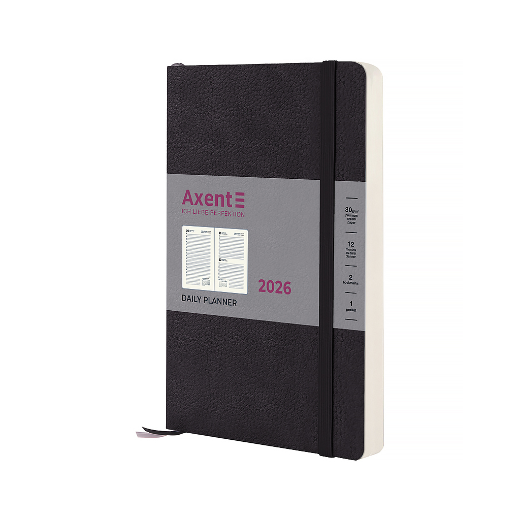 Тижневик Axent датований 2026 Partner Soft Skin, 145х210, чорний (8810-26-01-A)