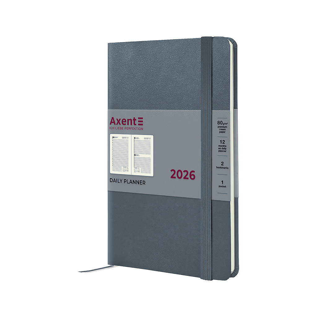 Тижневик Axent датований 2026 Partner Strong, 145х210, сірий (8819-26-62-A) - фото 1