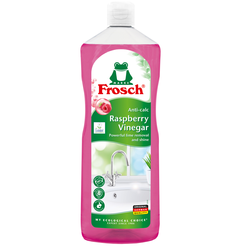 Рідина для чищення ванн Frosch Для видалення вапняного нальоту Малина 1 л (4009175953803) Рідина для чищення ванн Frosch Для видалення вапняного нальоту Малина 1 л (4009175953803)