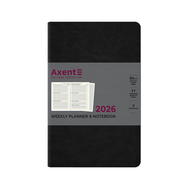 Тижневик Axent датований 2026 Partner City Soft 125х195, чорний (8521-26-01-A) - фото 2