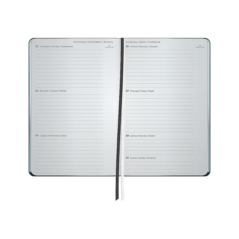 Тижневик Axent датований 2026 Partner City Soft 125х195, чорний (8521-26-01-A) - фото 5
