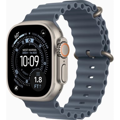 Смарт-годинник Apple Watch Ultra 3 GPS + Cellular 49mm Natural Titanium Case with Anchor Blue Ocean Band (MEWH4QP/A) - фото 1