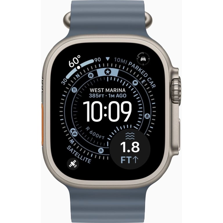 Смарт-годинник Apple Watch Ultra 3 GPS + Cellular 49mm Natural Titanium Case with Anchor Blue Ocean Band (MEWH4QP/A) - фото 2