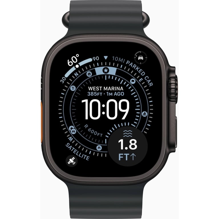 Смарт-годинник Apple Watch Ultra 3 GPS + Cellular 49mm Black Titanium Case with Black Ocean Band (MF0J4QP/A) - фото 2