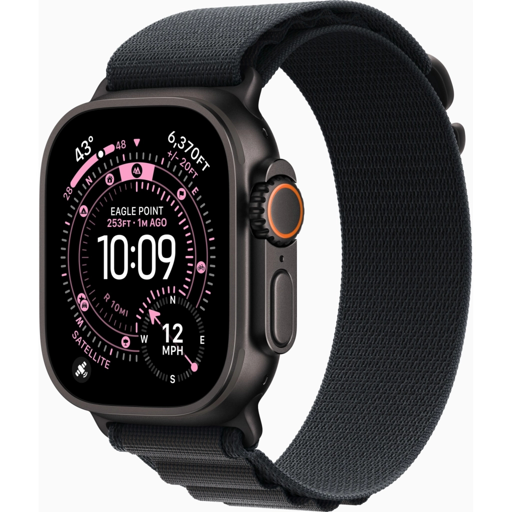 Смарт-годинник Apple Watch Ultra 3 GPS + Cellular 49mm Black Titanium Case with Black Alpine Loop - Small (MF0Q4QP/A) Смарт-годинник Apple Watch Ultra 3 GPS + Cellular 49mm Black Titanium Case with Black Alpine Loop - Small (MF0Q4QP/A)