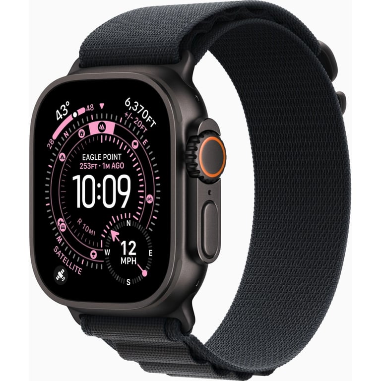 Смарт-годинник Apple Watch Ultra 3 GPS + Cellular 49mm Black Titanium Case with Black Alpine Loop - Small (MF0Q4QP/A)