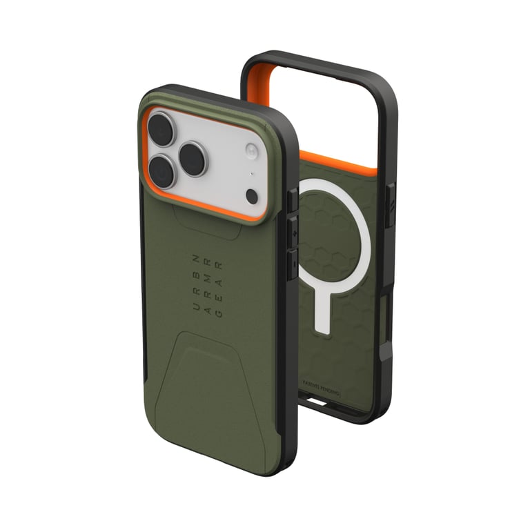 Чохол до мобільного телефона UAG iPhone 17 Pro Max Civilian MagSafe Olive/Orange (114546117297) - фото 7